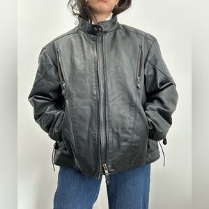 Vintage Black Leather Jacket